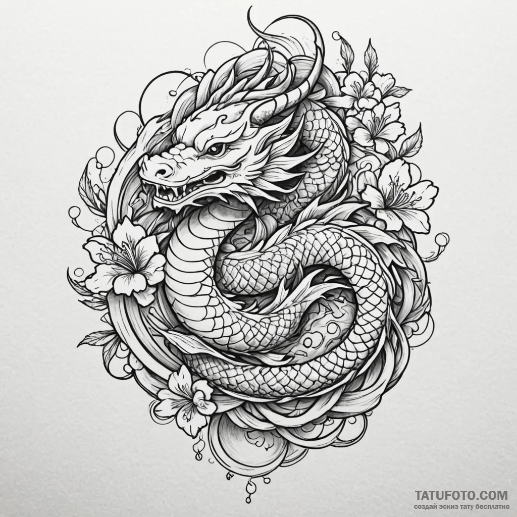A beautiful braided hair design, intricate pa... - эскиз тату (№1750643489_1, 23.06.2025 01:51) — Tatufoto.com
