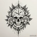 Clock with shattered face and thorns, artisti… — эскиз тату (№1750643670_1, 23.06.2025 01:54) — Tatufoto.com