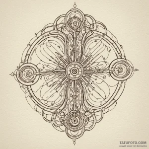 Circuitry patterns spreading like veins from... - эскиз тату (№1750644432_0, 23.06.2025 02:07) — Tatufoto.com
