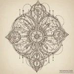 Circuitry patterns spreading like veins from… — эскиз тату (№1750644432_1, 23.06.2025 02:07) — Tatufoto.com