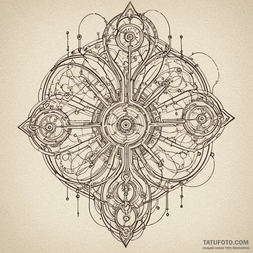 Circuitry patterns spreading like veins from... - эскиз тату (№1750644432_1, 23.06.2025 02:07) — Tatufoto.com