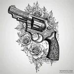 Revolver cylinder, with each chamber holding… — эскиз тату (№1750644525_1, 23.06.2025 02:08) — Tatufoto.com