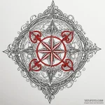 Royal sigil cracked in frost, tattoo drawing… — эскиз тату (№1750646345_0, 23.06.2025 02:39) — Tatufoto.com