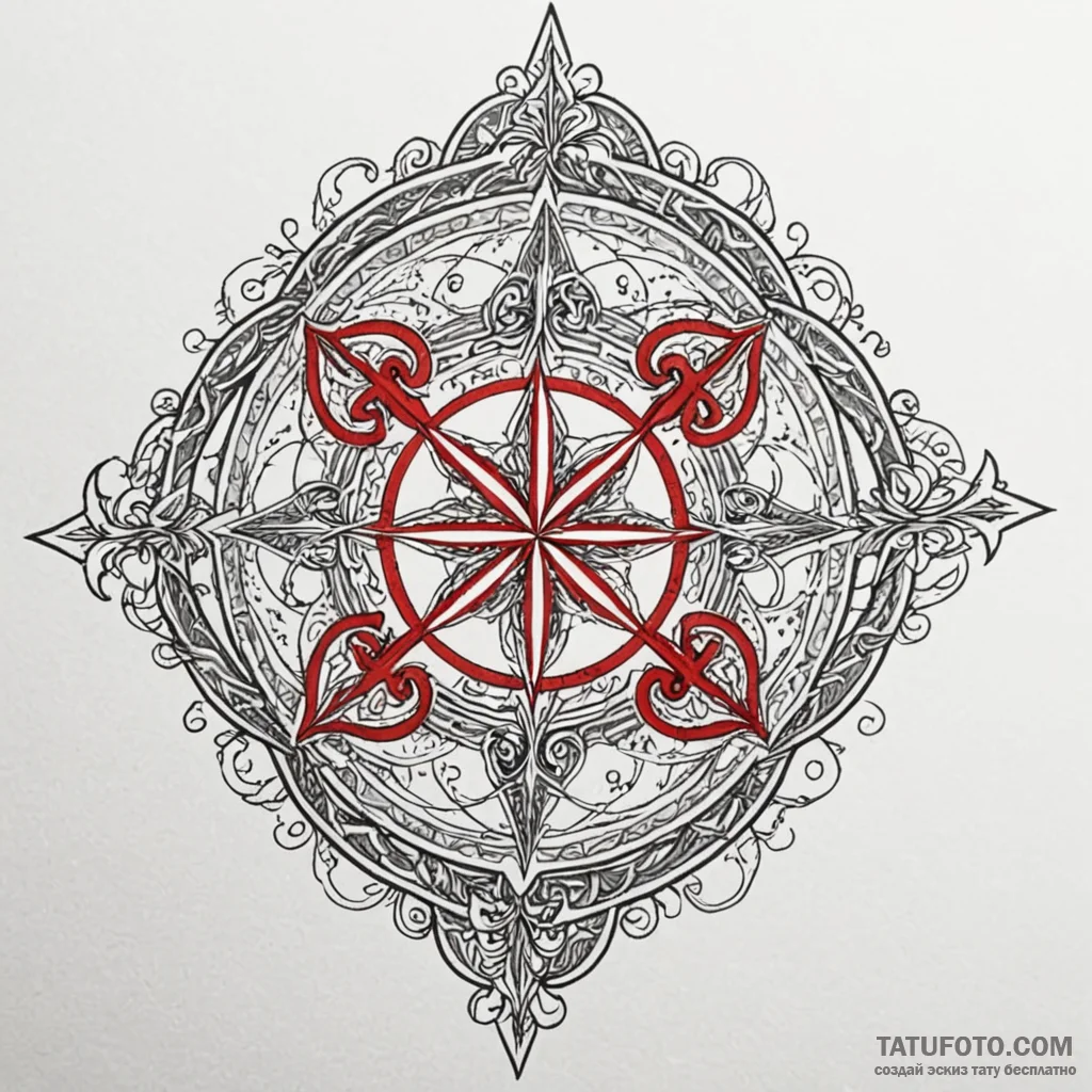 Royal sigil cracked in frost, tattoo drawing... - эскиз тату (№1750646345_0, 23.06.2025 02:39) — Tatufoto.com