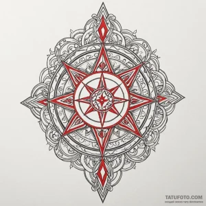 Royal sigil cracked in frost, tattoo drawing... - эскиз тату (№1750646345_1, 23.06.2025 02:39) — Tatufoto.com