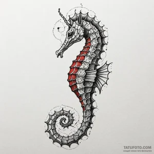 Seahorse with delicate, wing-like fins, tatto... - эскиз тату (№1750647156_1, 23.06.2025 02:52) — Tatufoto.com