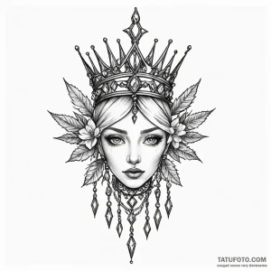 Jewel relic crowned with thorns, tattoo sketc... - эскиз тату (№1750647253_1, 23.06.2025 02:54) — Tatufoto.com
