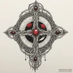 Nether relic beneath crimson moon, tattoo fla… — эскиз тату (№1750648165_1, 23.06.2025 03:09) — Tatufoto.com