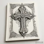 A detailed book with an open page, inviting,,… — эскиз тату (№1750648920_0, 23.06.2025 03:22) — Tatufoto.com