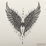 Sapphire wings beneath burning sky, tattoo sk… — эскиз тату (№1750649012_0, 23.06.2025 03:23) — Tatufoto.com