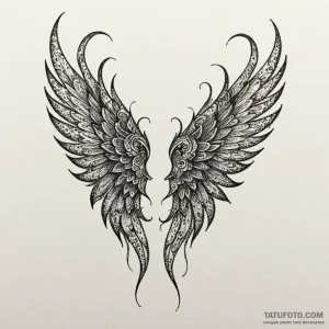 Sapphire wings beneath burning sky, tattoo sk... - эскиз тату (№1750649012_1, 23.06.2025 03:23) — Tatufoto.com