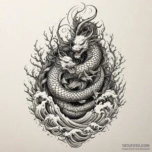 Dark tower bound in roots, tattoo drawing out... - эскиз тату (№1750649104_0, 23.06.2025 03:25) — Tatufoto.com