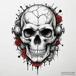 Yorick’s skull, held by a robot hamlet, tatto… — эскиз тату (№1750649752_0, 23.06.2025 03:35) — Tatufoto.com