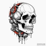 Yorick’s skull, held by a robot hamlet, tatto… — эскиз тату (№1750649752_1, 23.06.2025 03:35) — Tatufoto.com