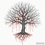 Corrupted tree with glowing veins, tattoo dra… — эскиз тату (№1750649846_1, 23.06.2025 03:37) — Tatufoto.com
