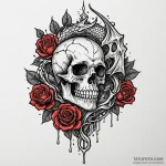 Dragon blood dripping from blade, tattoo draw… — эскиз тату (№1750649939_1, 23.06.2025 03:38) — Tatufoto.com