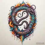 Nebula serpent circling bone gate, concept ar… — эскиз тату (№1750650028_0, 23.06.2025 03:40) — Tatufoto.com