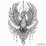 Phoenix relic sealed in frost, tattoo drawing… — эскиз тату (№1750651571_0, 23.06.2025 04:06) — Tatufoto.com
