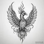 Phoenix relic sealed in frost, tattoo drawing… — эскиз тату (№1750651571_1, 23.06.2025 04:06) — Tatufoto.com