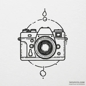 A camera aperture symbol, artistic tattoo ske... - эскиз тату (№1750651756_0, 23.06.2025 04:09) — Tatufoto.com