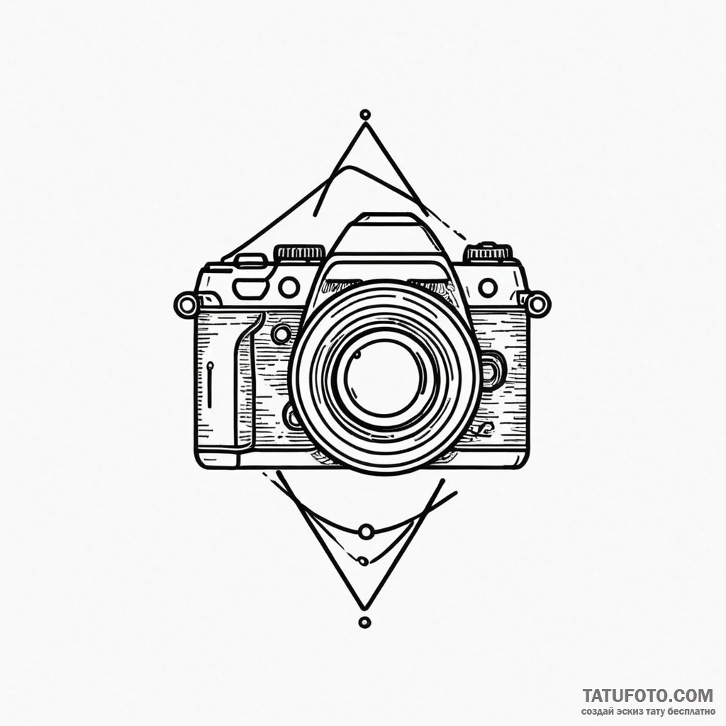 A camera aperture symbol, artistic tattoo ske... - эскиз тату (№1750651756_1, 23.06.2025 04:09) — Tatufoto.com