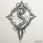 Ethereal serpent shattering mirror, tattoo fl… — эскиз тату (№1750651845_0, 23.06.2025 04:10) — Tatufoto.com
