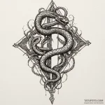 Ethereal serpent shattering mirror, tattoo fl… — эскиз тату (№1750651845_1, 23.06.2025 04:10) — Tatufoto.com