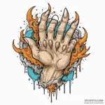 Orcish claw tearing through sky, tattoo line… — эскиз тату (№1750652757_0, 23.06.2025 04:25) — Tatufoto.com