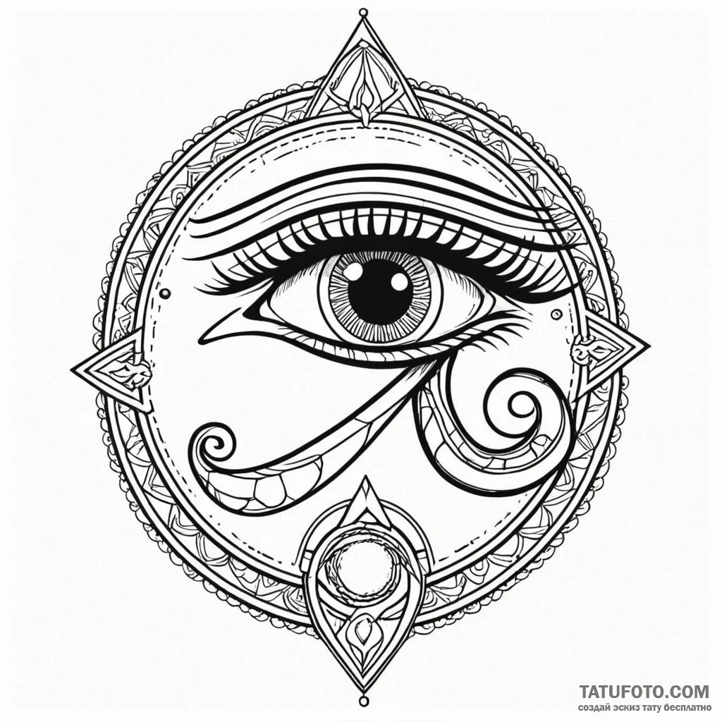 The eye of horus (is there as eye of ra, slig... - эскиз тату (№1750653574_0, 23.06.2025 04:39) — Tatufoto.com