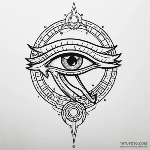 The eye of horus (is there as eye of ra, slig... - эскиз тату (№1750653574_1, 23.06.2025 04:39) — Tatufoto.com