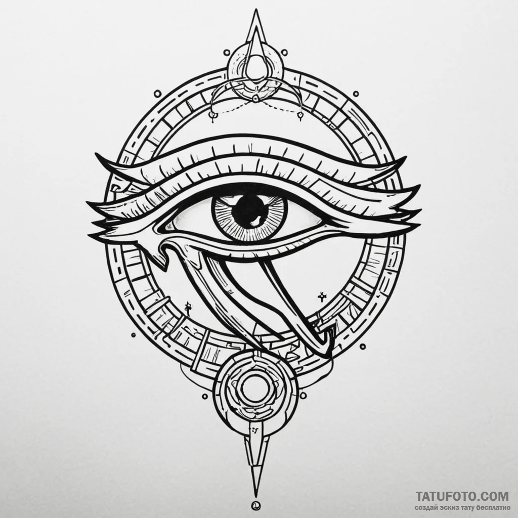 The eye of horus (is there as eye of ra, slig... - эскиз тату (№1750653574_1, 23.06.2025 04:39) — Tatufoto.com