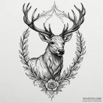 Burning stag racing through void, tattoo flas… — эскиз тату (№1750654396_0, 23.06.2025 04:53) — Tatufoto.com