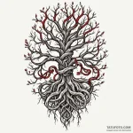 Opal belt coiling through roots, tattoo flash… — эскиз тату (№1750656058_0, 23.06.2025 05:20) — Tatufoto.com