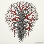 Opal belt coiling through roots, tattoo flash… — эскиз тату (№1750656058_1, 23.06.2025 05:20) — Tatufoto.com