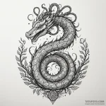 Totem serpent coiling through roots, artistic… — эскиз тату (№1750656336_1, 23.06.2025 05:25) — Tatufoto.com