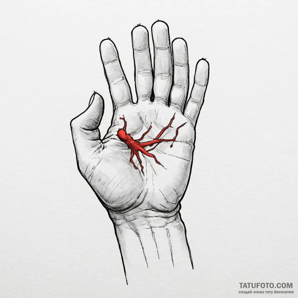 Man's hand holding a child's hand, tattoo ske... - эскиз тату (№1750657978_0, 23.06.2025 05:52) — Tatufoto.com
