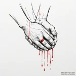 Man’s hand holding a child’s hand, tattoo ske… — эскиз тату (№1750657978_1, 23.06.2025 05:52) — Tatufoto.com