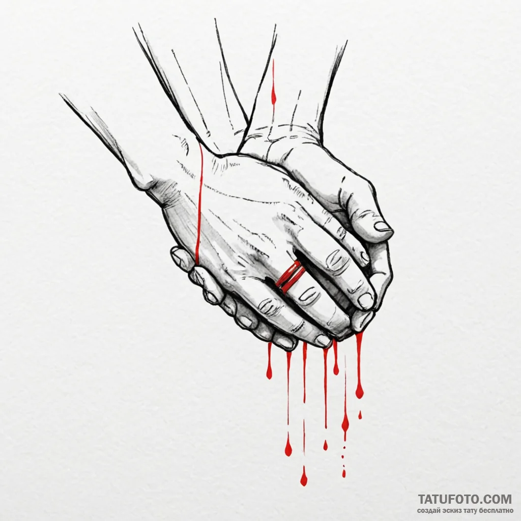 Man's hand holding a child's hand, tattoo ske... - эскиз тату (№1750657978_1, 23.06.2025 05:52) — Tatufoto.com