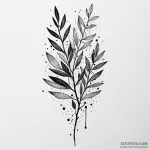 Olive branch, concept art for tattoo, on a cl… — эскиз тату (№1750658163_0, 23.06.2025 05:56) — Tatufoto.com