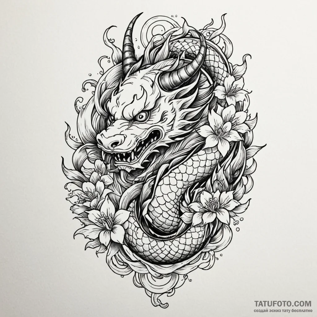 Alkonost, tattoo drawing outline, professiona... - эскиз тату (№1750659679_0, 23.06.2025 06:21) — Tatufoto.com