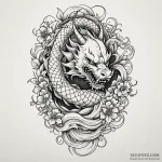 Alkonost, tattoo drawing outline, professiona… — эскиз тату (№1750659679_1, 23.06.2025 06:21) — Tatufoto.com