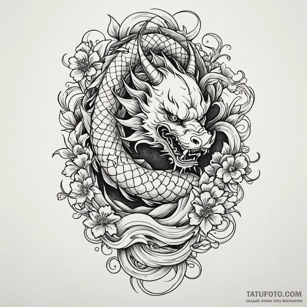 Alkonost, tattoo drawing outline, professiona... - эскиз тату (№1750659679_1, 23.06.2025 06:21) — Tatufoto.com
