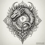 Dragon tongue forming sigils, tattoo sketch d… — эскиз тату (№1750660571_0, 23.06.2025 06:36) — Tatufoto.com