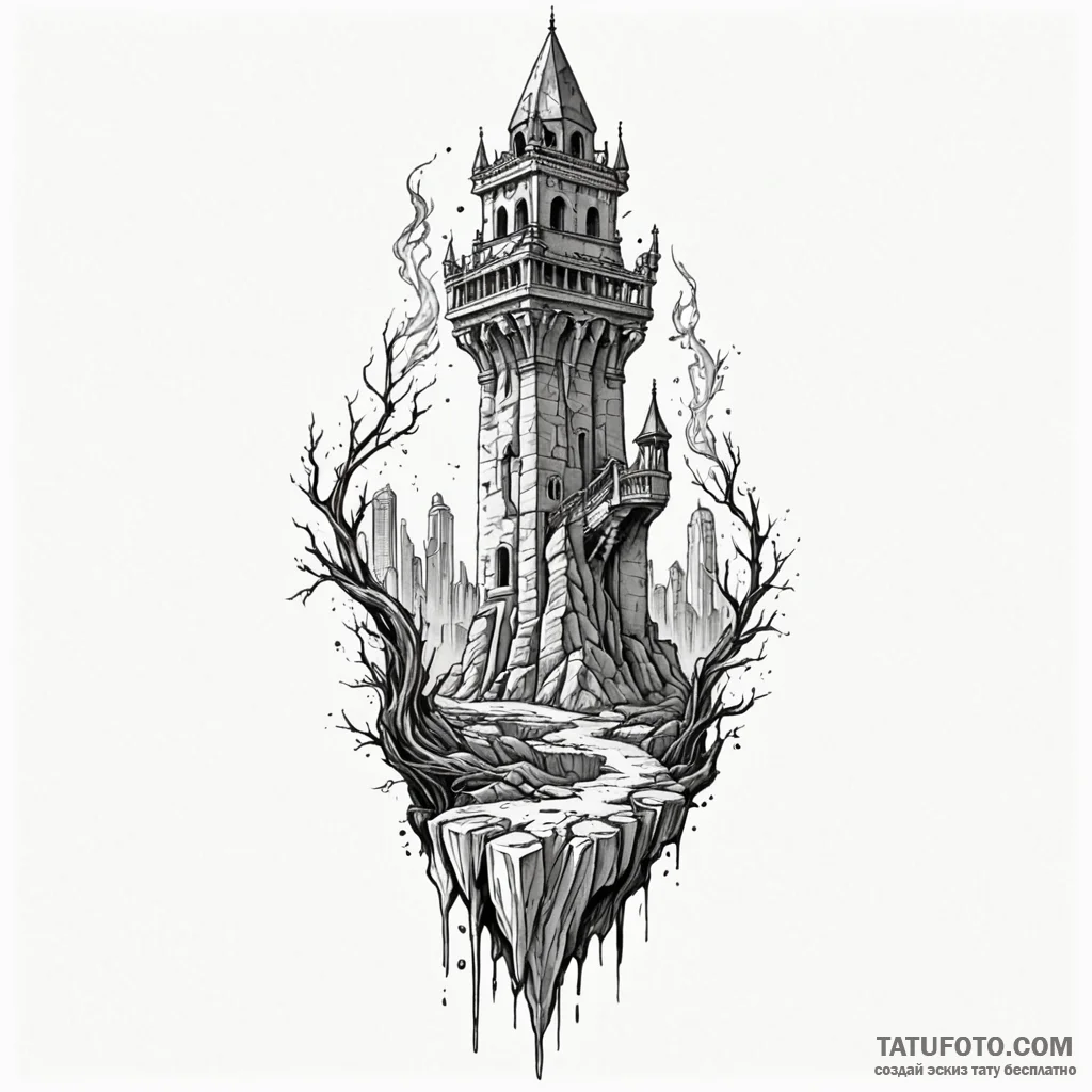 Pillar of salt that was once a person, lookin... - эскиз тату (№1750660659_1, 23.06.2025 06:37) — Tatufoto.com
