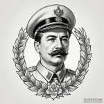 Stalin, tattoo drawing outline, muted color p… — эскиз тату (№1750660754_1, 23.06.2025 06:39) — Tatufoto.com