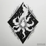 Nebula flame devouring starlight, artistic ta… — эскиз тату (№1750661644_0, 23.06.2025 06:54) — Tatufoto.com