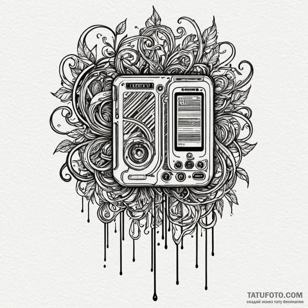 A classic bar code scanner, modern,, tattoo s... - эскиз тату (№1750661732_0, 23.06.2025 06:55) — Tatufoto.com