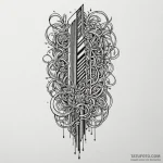 A classic bar code scanner, modern,, tattoo s… — эскиз тату (№1750661732_1, 23.06.2025 06:55) — Tatufoto.com