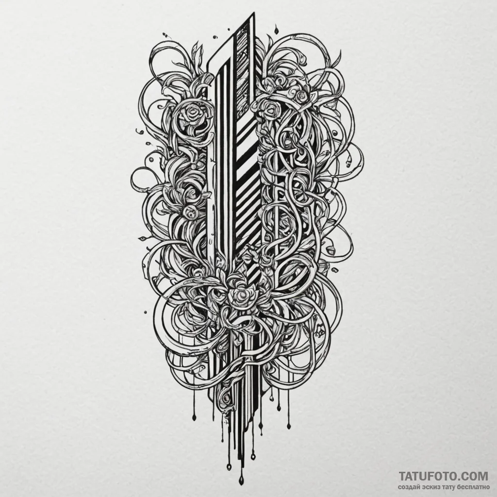 A classic bar code scanner, modern,, tattoo s... - эскиз тату (№1750661732_1, 23.06.2025 06:55) — Tatufoto.com