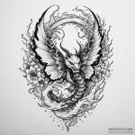 Apocalyptic butterfly with burning wings, ink… — эскиз тату (№1750662445_1, 23.06.2025 07:07) — Tatufoto.com